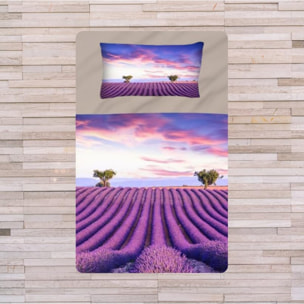 Completo lenzuola singolo in cotone con stampa alta qualità, set letto con lenzuolo sopra, sotto con angoli e federa, morbido e traspirante per pelli sensibili, colori brillanti e resistenti ai lavaggi, certificato OEKO-TEX, comfort quotidiano