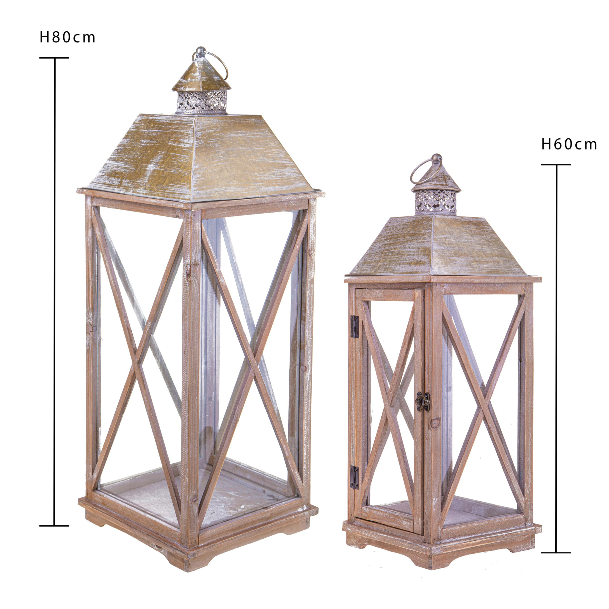 Lanterna Legno - Pezzi 1 - 29xH80x29cm - Bianchi Dino SpA