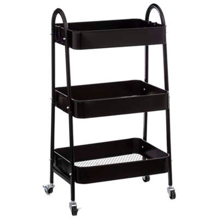 Aparador metálico de 3 niveles