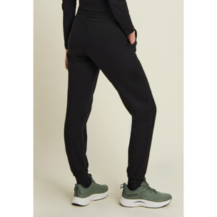 Pantaloni con fondo elasticizzato e tasche applicate