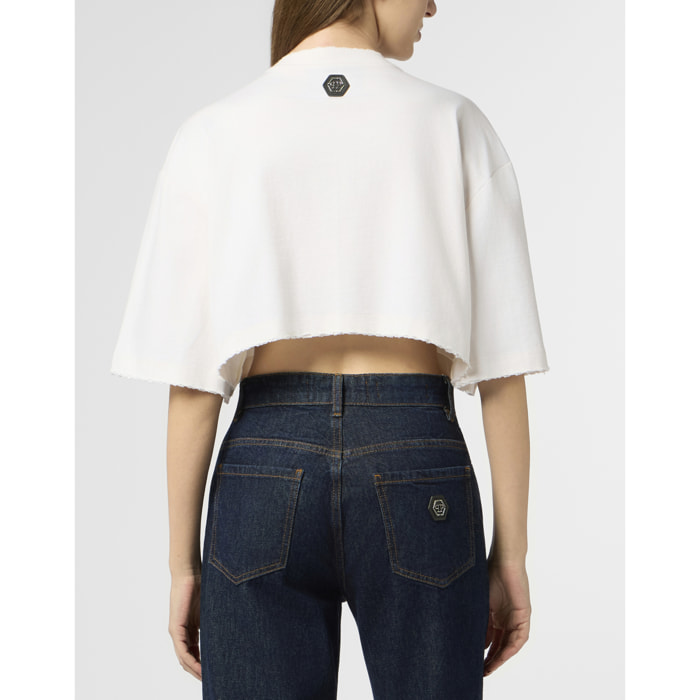 PHILIPP PLEIN Cropped T-Shirt Tennis Club
