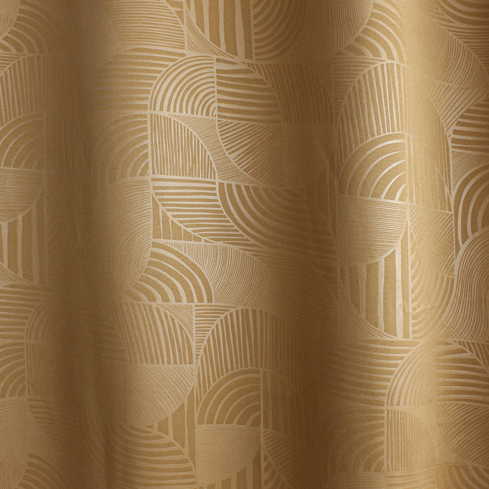 Rideau à oeillets occultant imprimé géométrique - Marron Brun