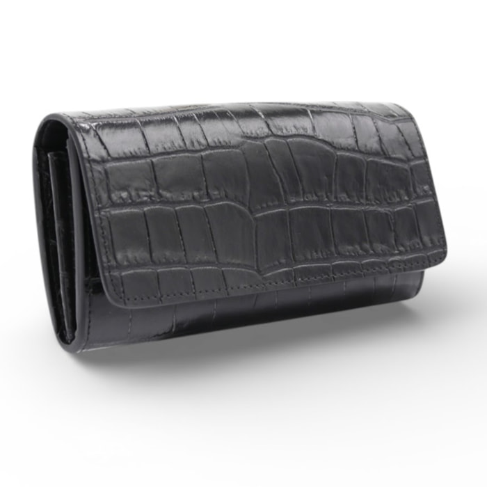 Cartera Cheval Firenze Cosmo Croc Negro