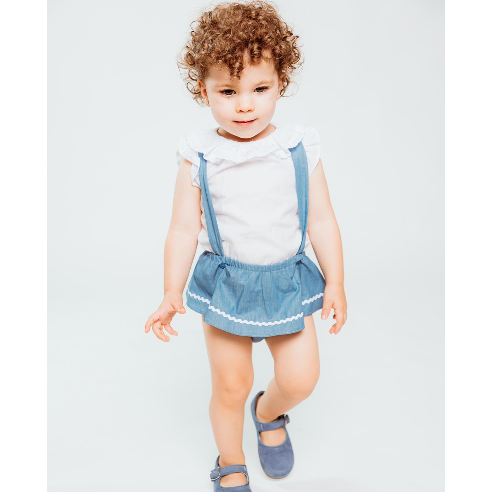 Blusa tira bordada popelín blanco