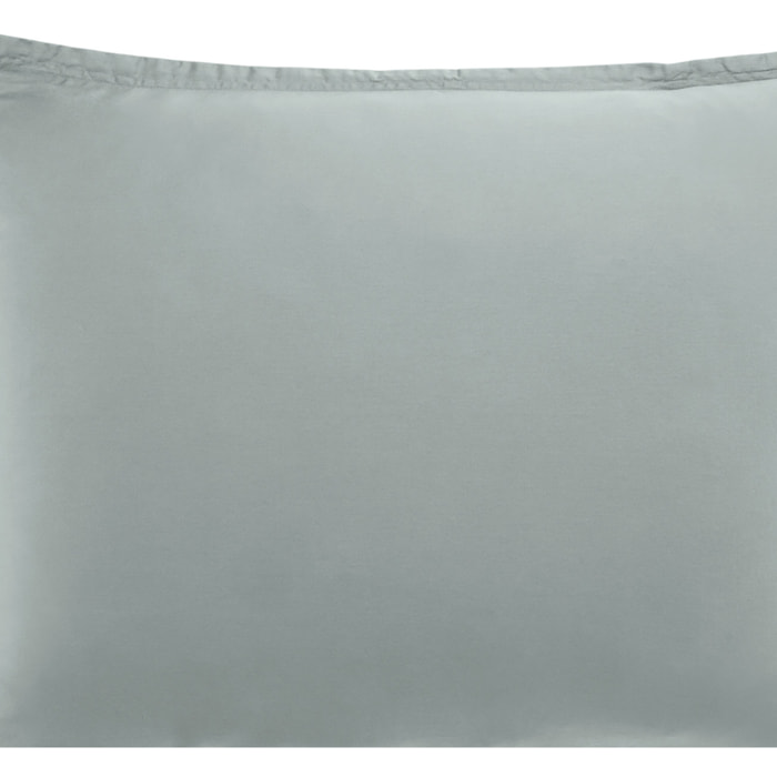 Paire de Taies D'oreiller 1pcs 100% Satin De Coton 105 Fils Celadon