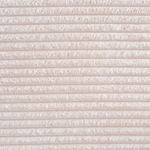 ROME Canapé 3 places + 1 pouf modulable velours côtelé beige