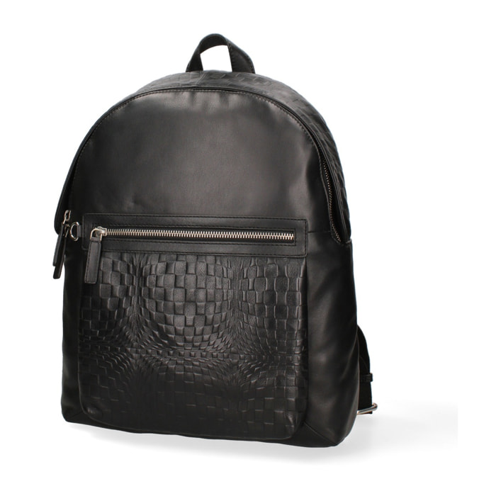 Zaino da uomo in vera pelle - Modello Noiré - 37.0 x 29.0 x 12.0 cm