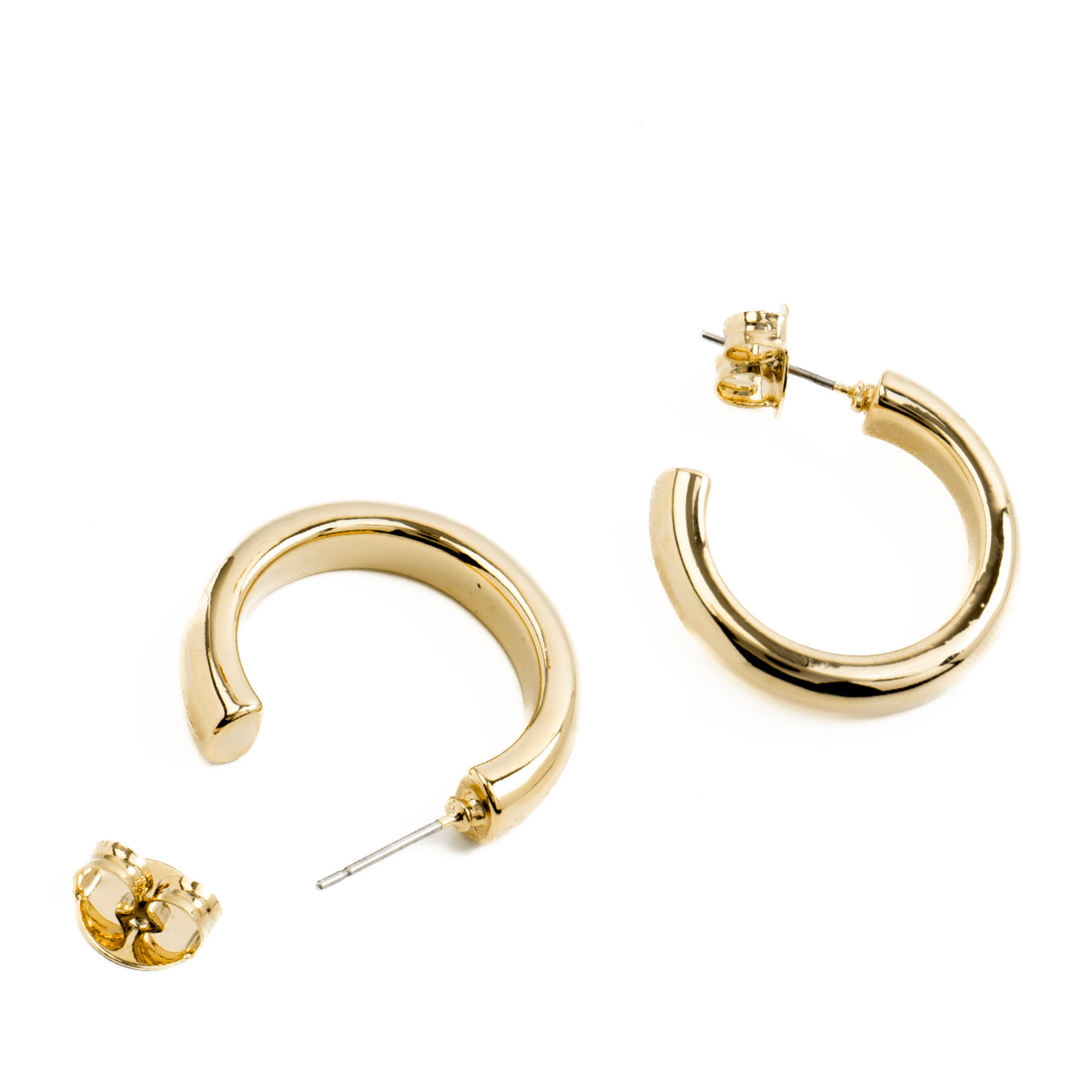 Pendientes de 25mm de diámetro acabado oro amarillo de 18k