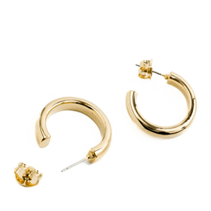Pendientes de 25mm de diámetro acabado oro amarillo de 18k