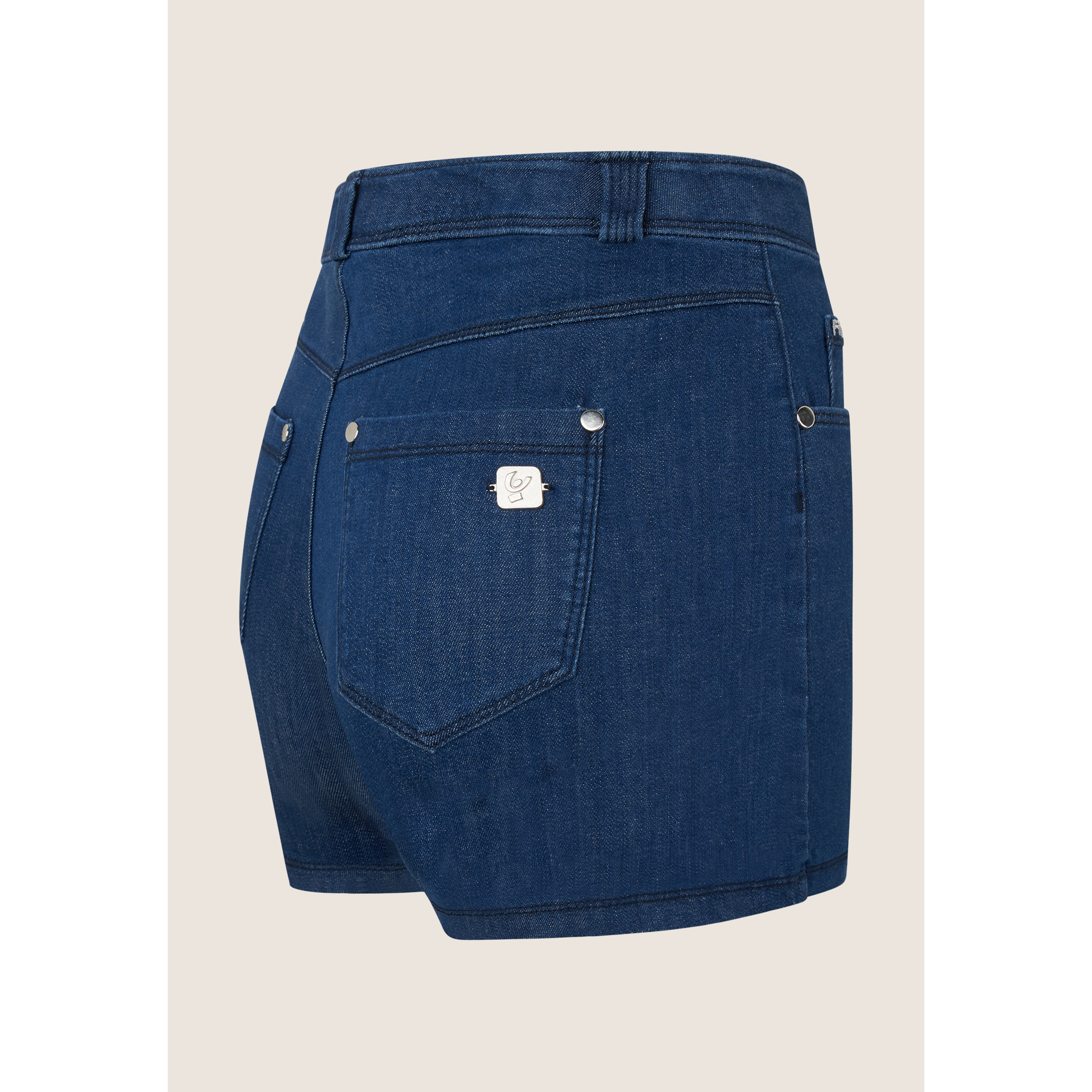 Shorts denim da donna con vita regular design 5 tasche