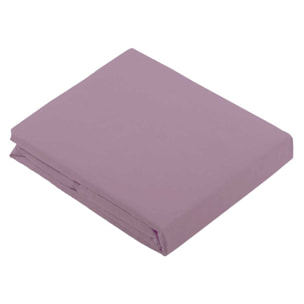 Drap Plat Uni en 100 % Coton - Vieux rose