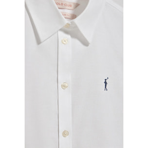 Camisa Oxford Regular fit blanca con logo Rigby Go