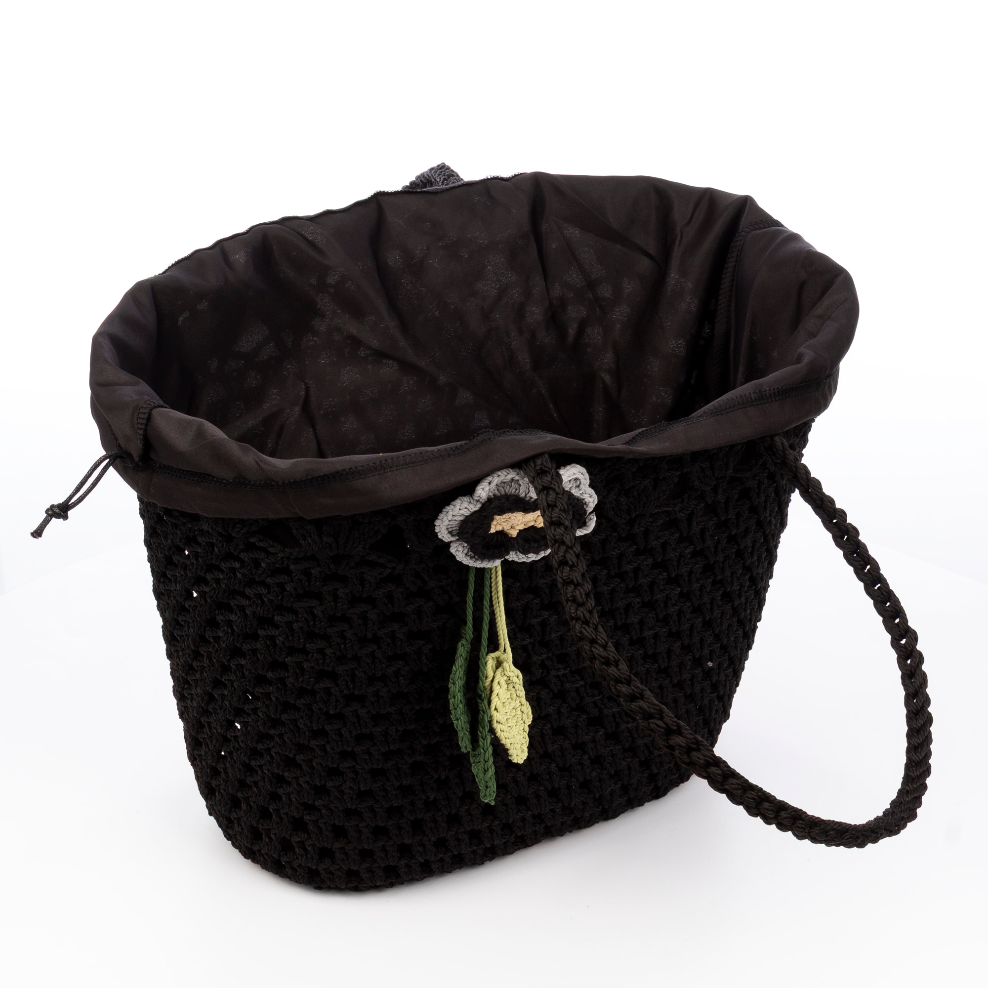 Zeccone bolso de hombro mujer. Fabricado en algodón, con borla decorativa.