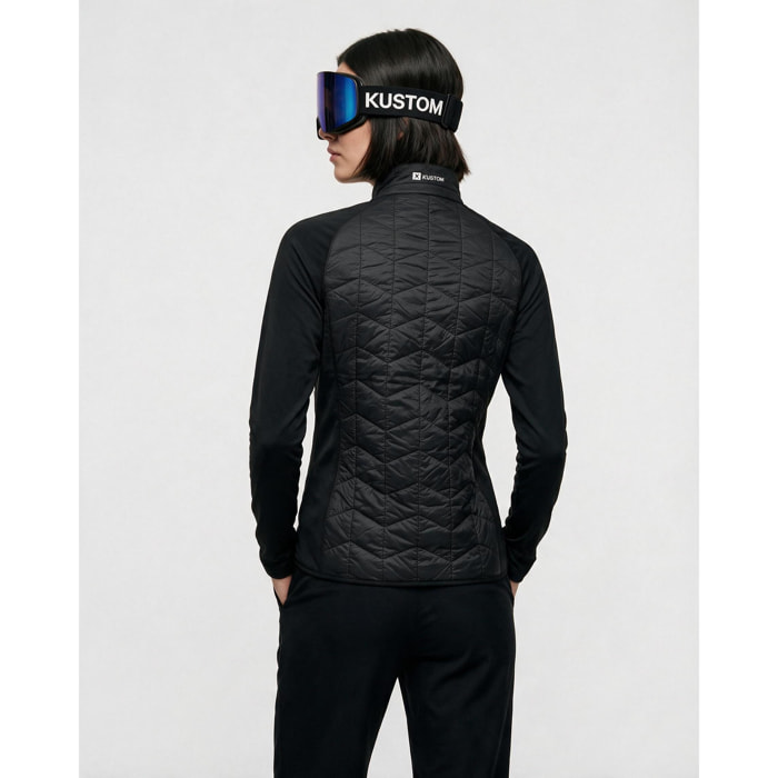 Chaqueta híbrida aislante para mujer KUSTOM MOTUS Hybrid Insulated - Negro