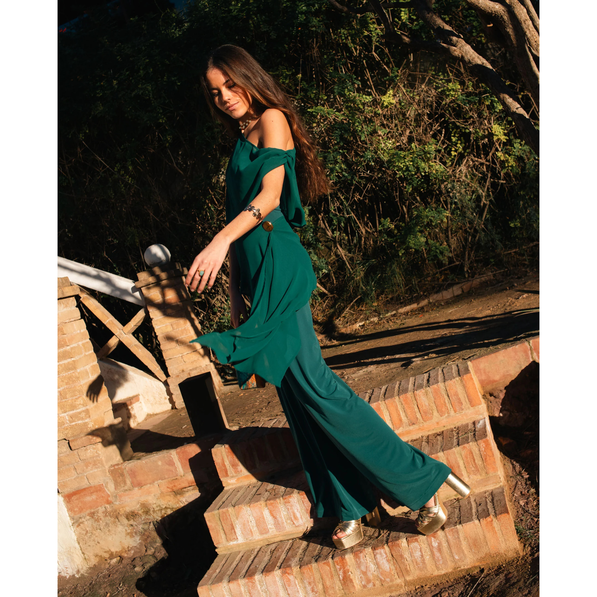 Mono largo de punto con capa multiposición