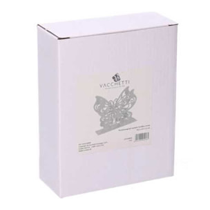 Portatovaglioli in metallo farfalla crema rettangolare cm14,5x4h12