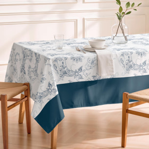 Mantel antimanchas AMELIE AZUL - 100% algodón