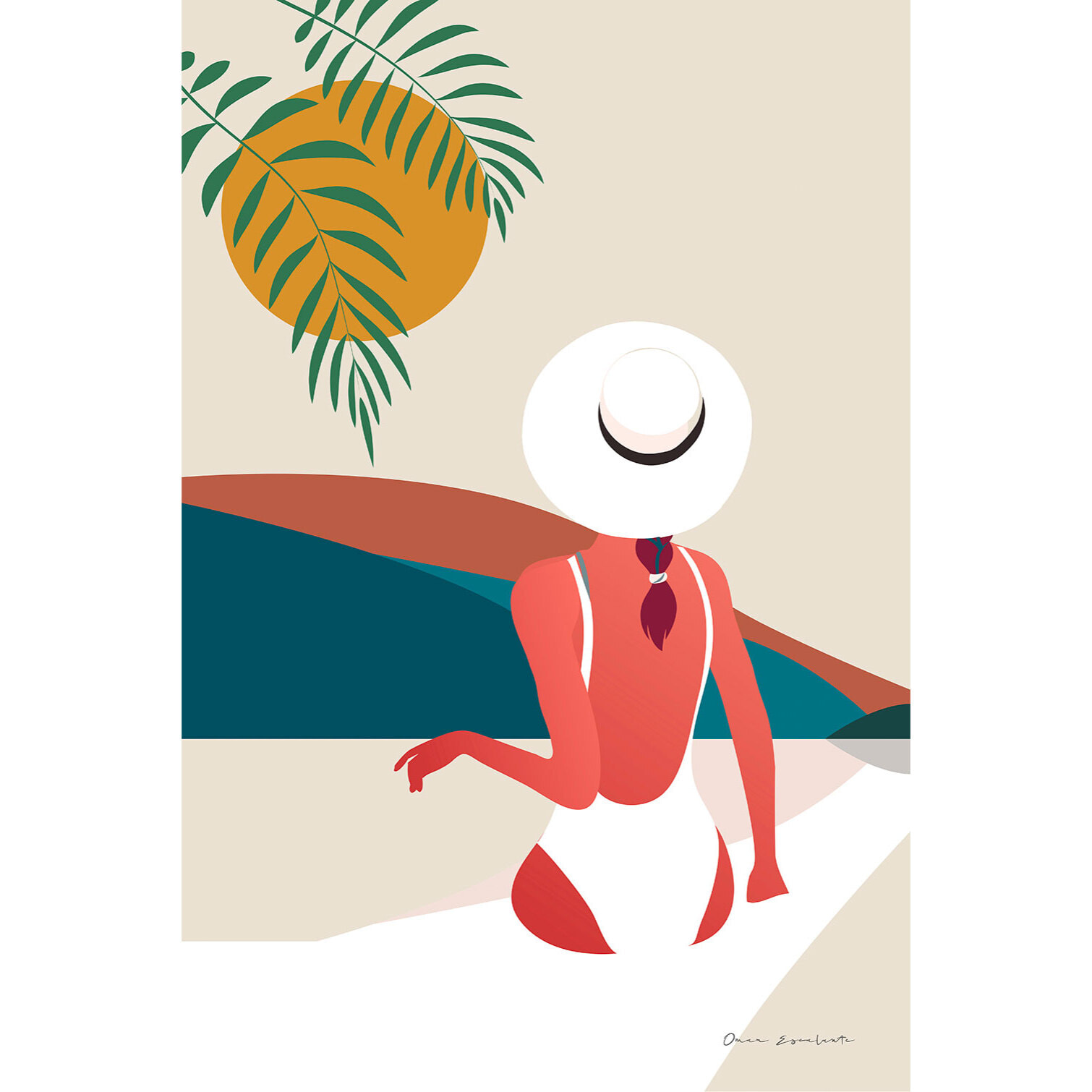 Tableau mer bonheur estival  Toile imprimée