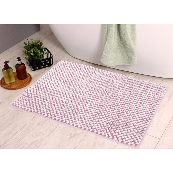 Tappeto Bagno Doccia Antiscivolo Super Assorbente Modello Dots Lilla