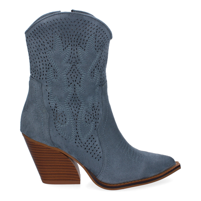 Botín Campero con Tacón, Cómodos, Diseño Calado con Bordado en Caña