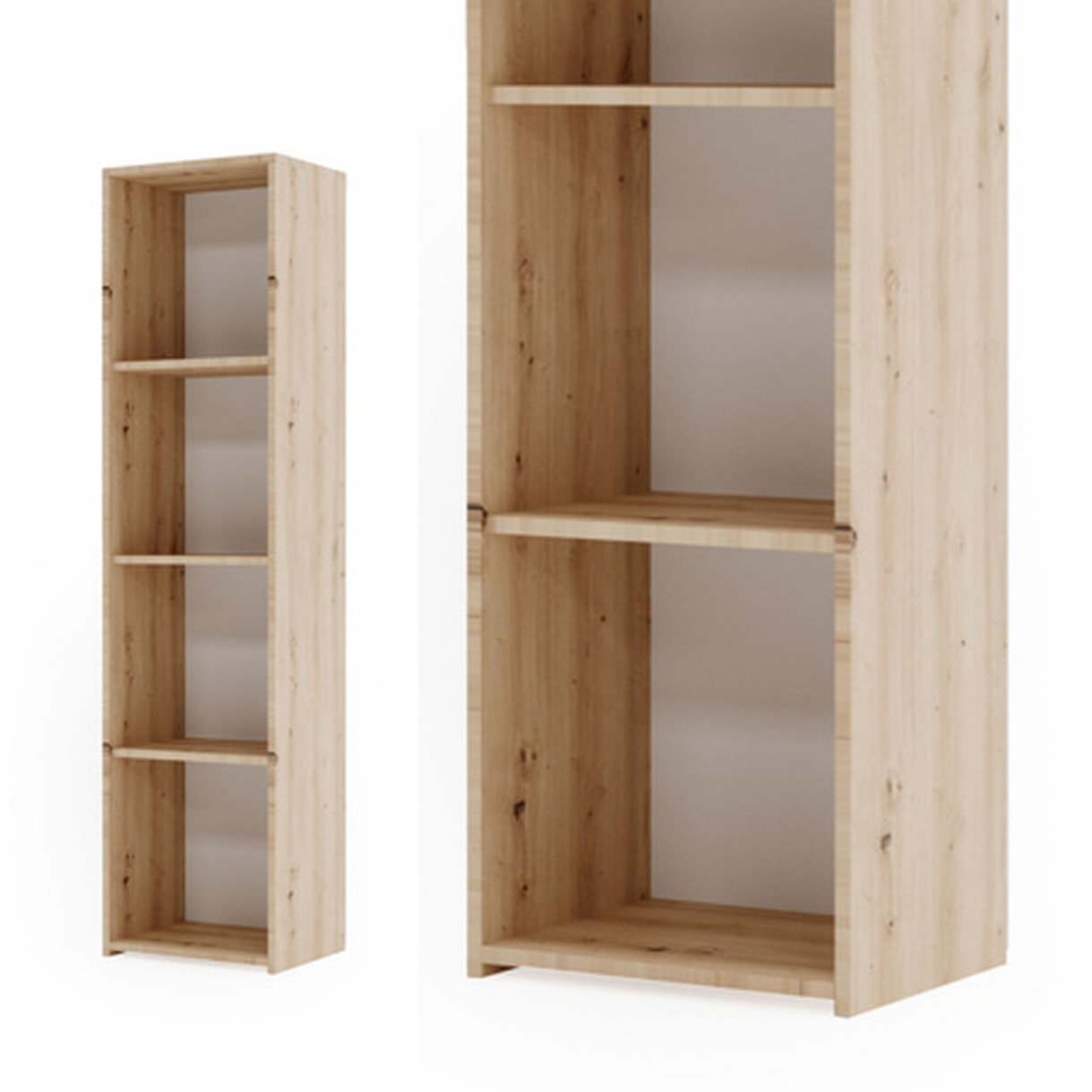 Libreria a colonna LONI 160x40 cm rovere Artisan con 4 ripiani a giorno