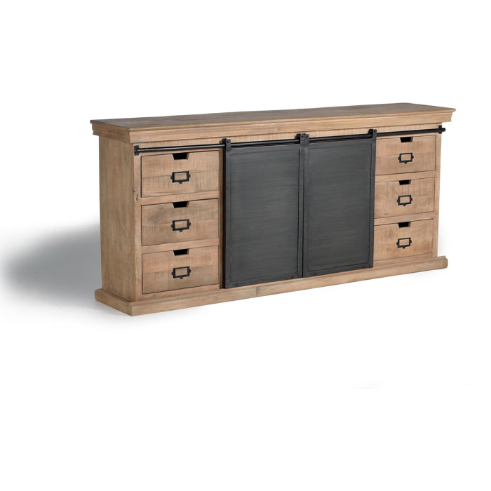 Aparador - Madera y Metal - 85x190x40cm