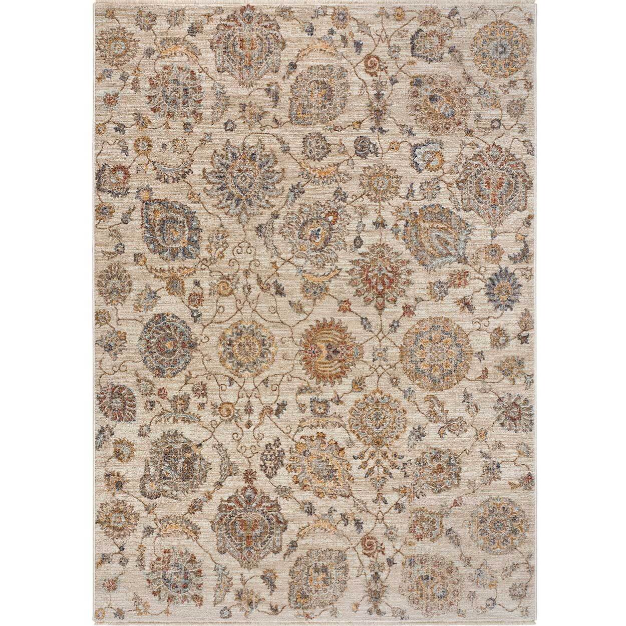 SAMARKAND Alfombra estilo vintage de pelo corto multicolor, varias medidas disponibles