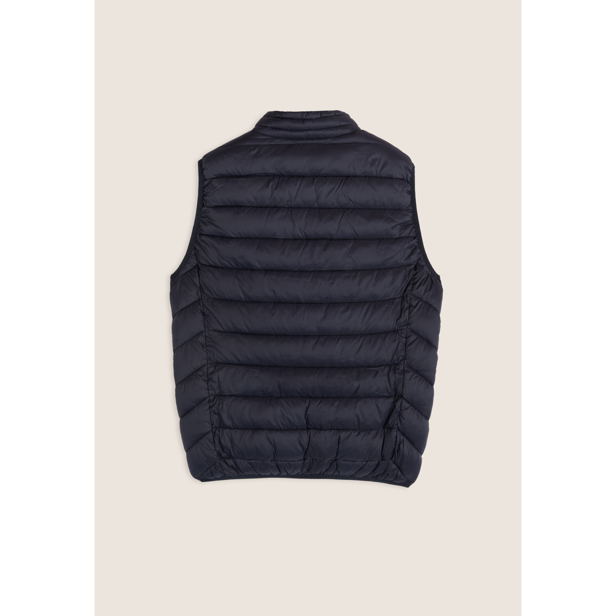 Gilet trapuntato con collo alto e zip doppio cursore
