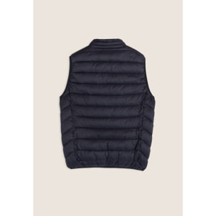 Gilet trapuntato con collo alto e zip doppio cursore