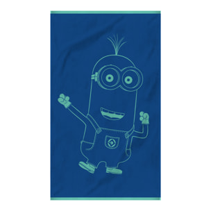 Serviette de bain Jacquard 100% coton, LES MINIONS FIESTA