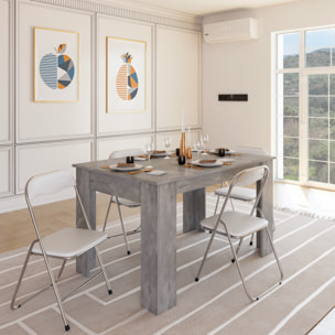 Tavolo da Pranzo Allungabile Estensibile Fino a 190 cm Tavolino Per 6 Persone Salotto Soggiorno Salone Design Moderno 190 x 78 x 90 cm Grigio