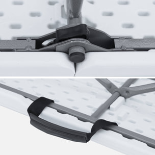 Table de réception pliante acier 2 bancs (lot de 2) FIESTA SET