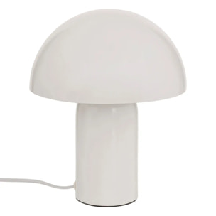 Lampe champignon secteur Lito blanc H24,5cm
