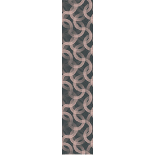 Papier peint intissé pré-encollé - GRIS ROSE CERCLES - 1 rouleau