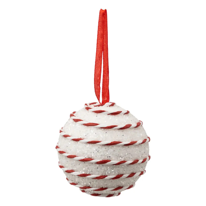 Boule de Noël paillette cordon 80mm
