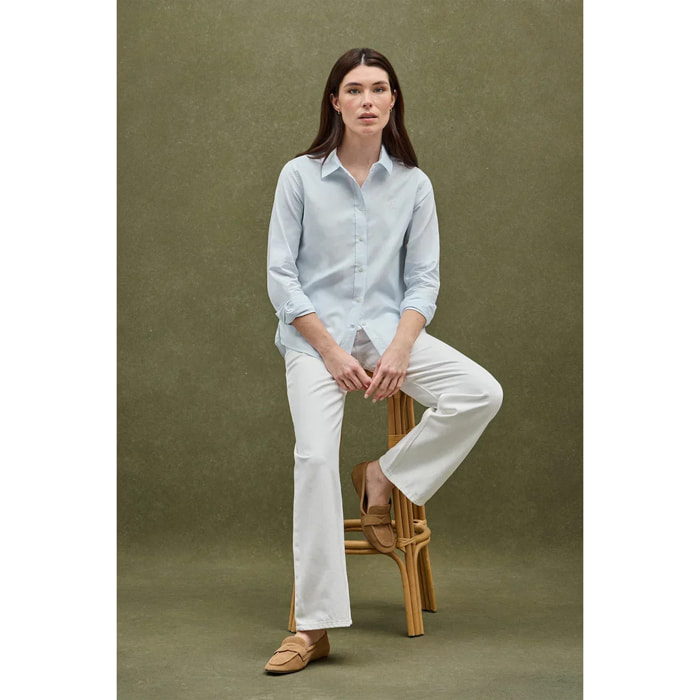 Camicia oxford azzurra regular fit con ricamo Rigby Go