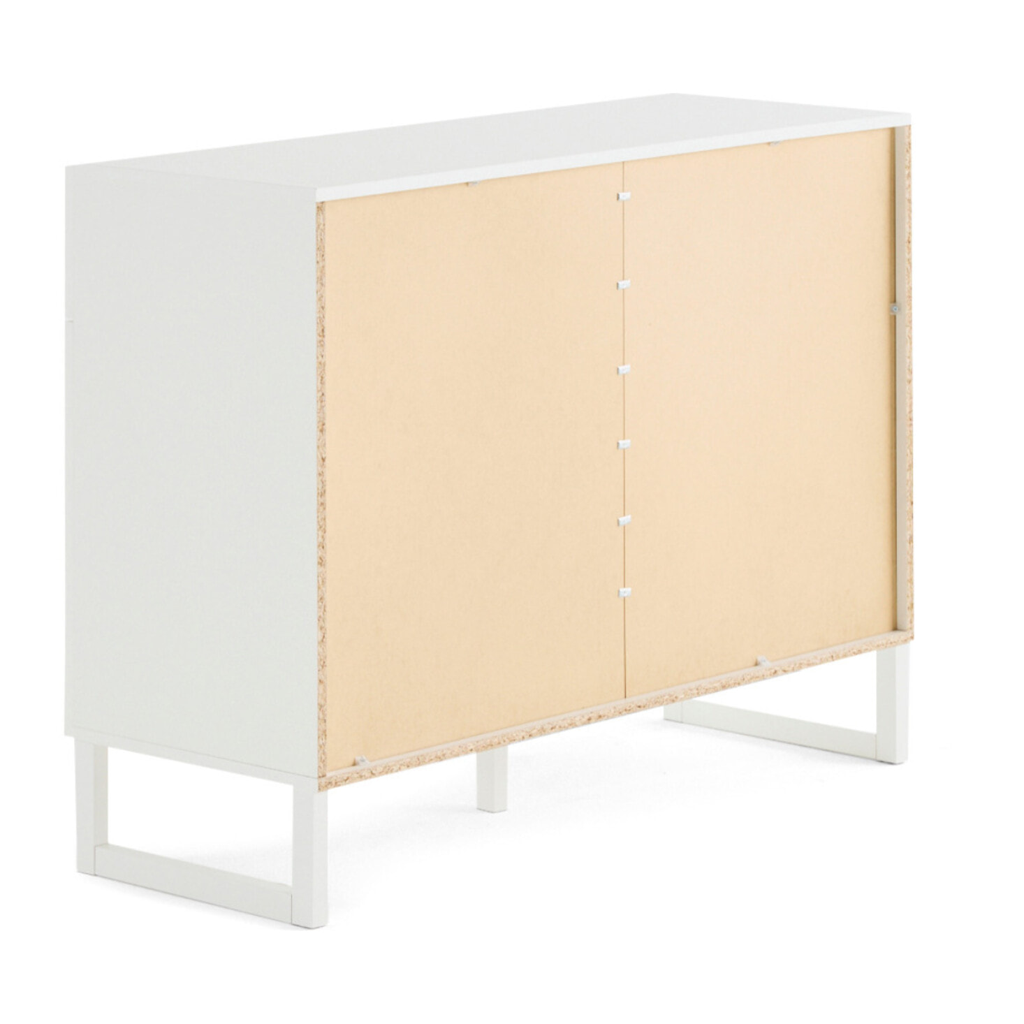 Sofia - buffet bas - blanc mat - 2 portes et 2 tiroirs - 110 cm - Blanc