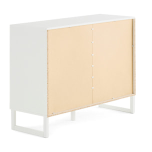 Sofia - buffet bas - blanc mat - 2 portes et 2 tiroirs - 110 cm - Blanc