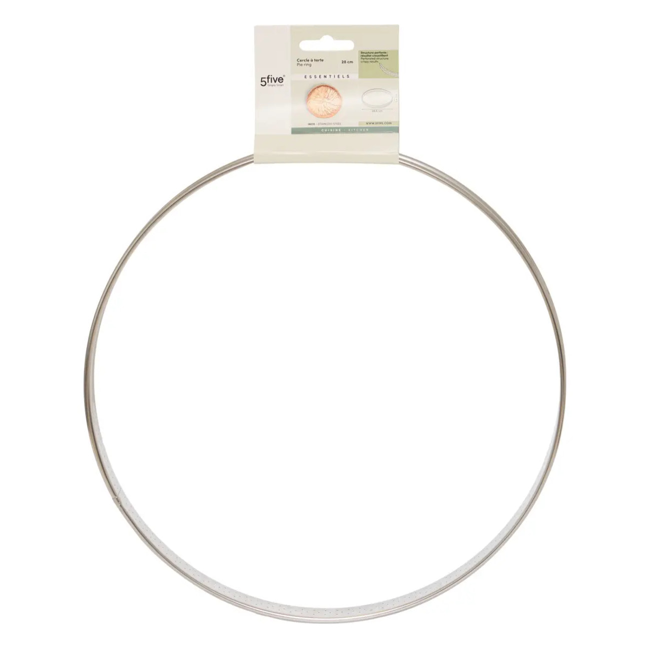 Cercle à tarte Essentiels D28,6cm argent
