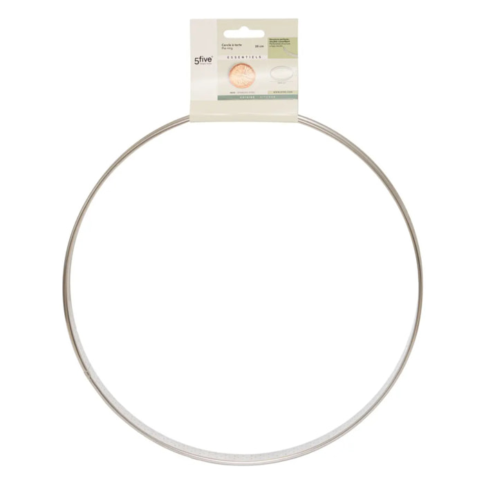 Cercle à tarte Essentiels D28,6cm argent