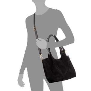 Baragiano borsa tote donna. Pelle autentica Camoscio.