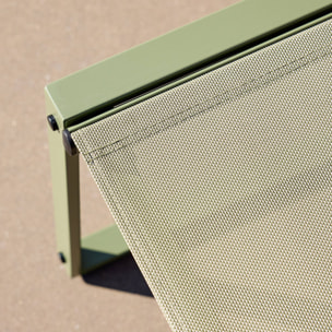 Table de jardin encastrable acier et textilène + 4 assises TAVENA