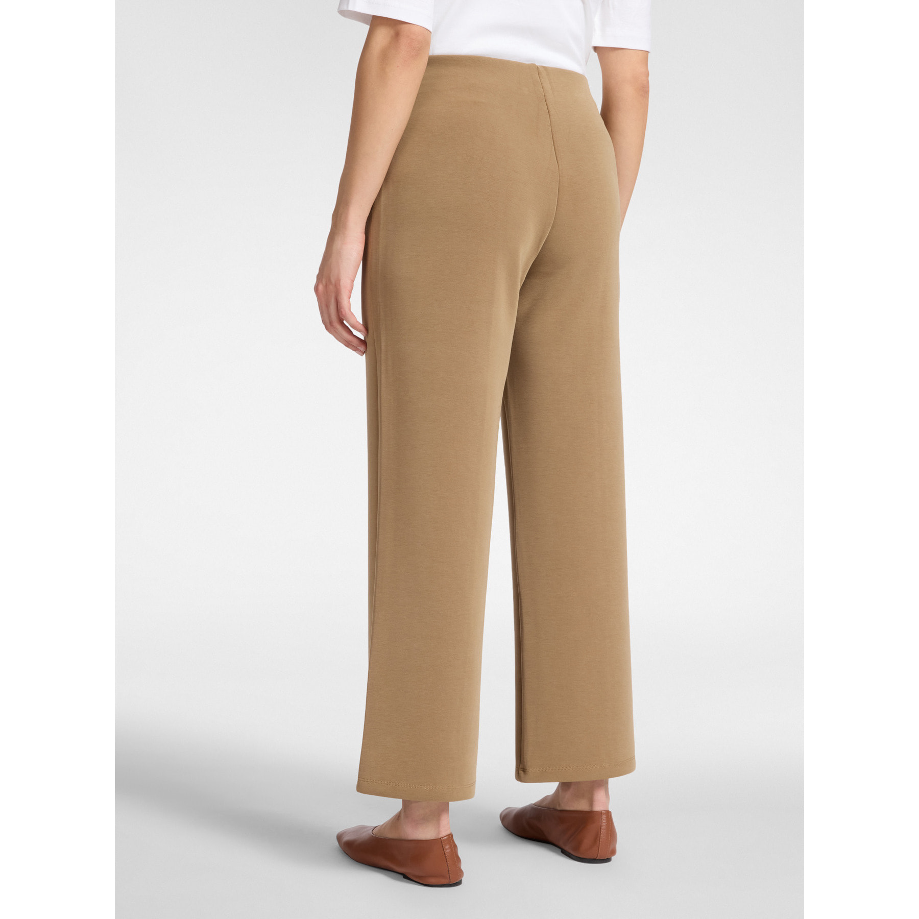 Elena Mirò - Pantaloni palazzo in scuba - Marrone