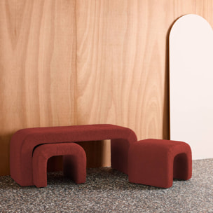 Banc et tabourets gigognes bouclette  INO