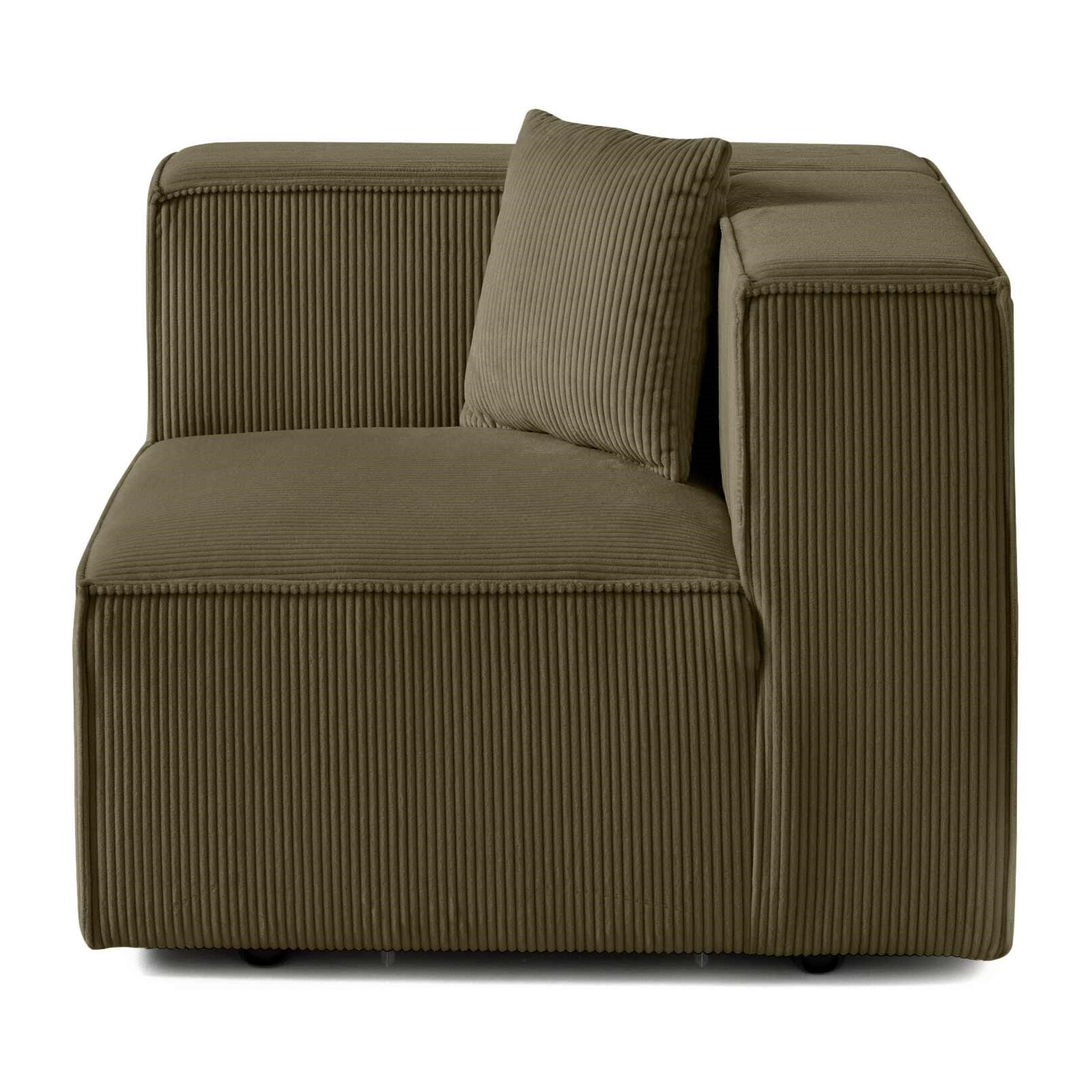 Arty - module d'assise gauche - en velours côtelé - Vert