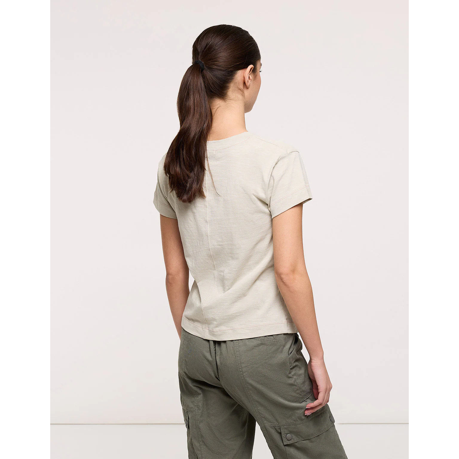 Camiseta Manga Corta Caqui - Flamira