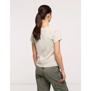 Camiseta Manga Corta Caqui - Flamira