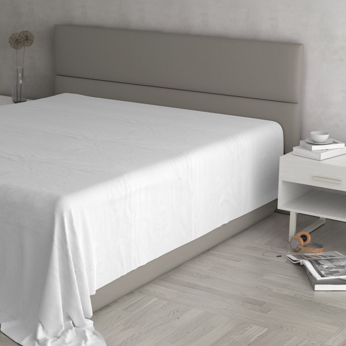 LENZUOLO SOPRA MAX COLOR, 100% Cotone, Tinta Unita, Made in Italy - BIANCO