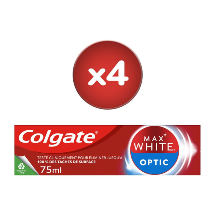 Pack de 2 - Lot de 2 Dentifrices blancheur Colgate Max White Optic