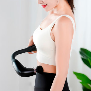 Pistola de masaje fascia MD-KK-26 con 9 programas y 9 velocidades, batería de 1600 mAh. Incluye 4 cabezales intercambiables.
